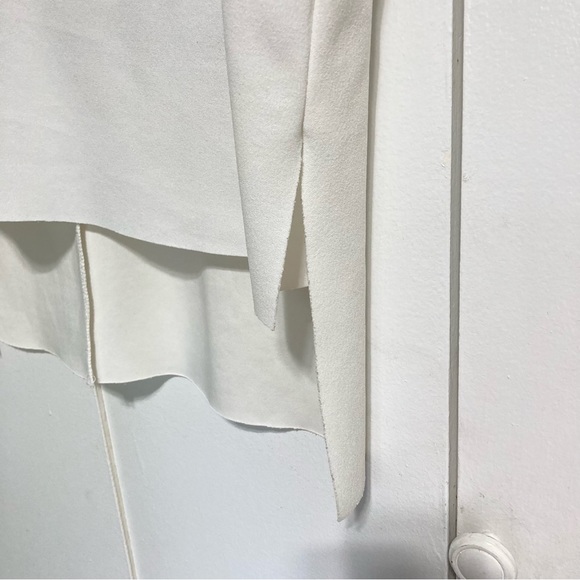 ZARA Woman Basic High Low White Tunic Short Sleeve Blouse Womens Medium - Picture 9 of 14